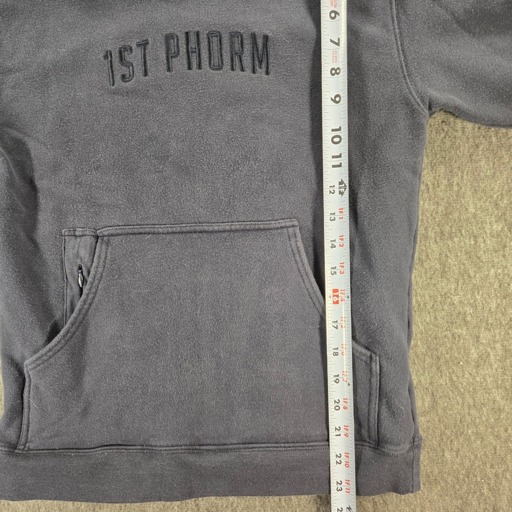 1st Phorm Hoodie Womens Size S Charcoal Grey Embroidered Logo Athletic Pullover - Picture 6 of 7